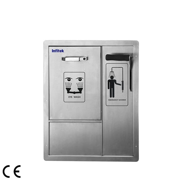 Wall Embedded Emergency Shower & Eye Wash Room, EEWS-316